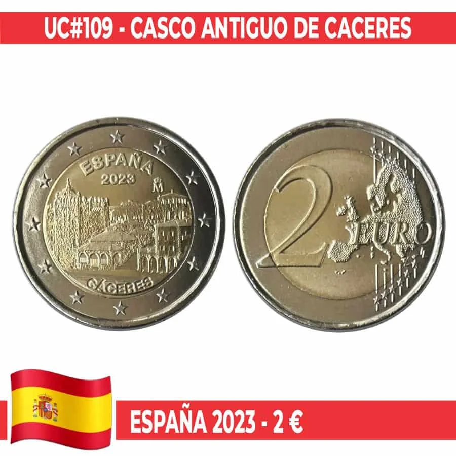 F0010 # Spagna 2023. 2 Euro. Vecchio Casco Di Ceres (Unc) Uc #109