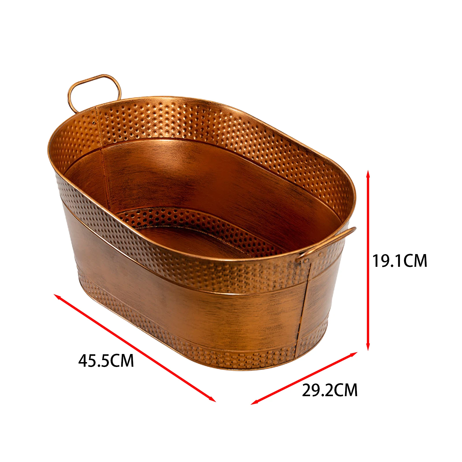 Drink Bucket Metal Ice Bucket Practical for Parties Beer Tub Galvanized Oval Beverage Tub for Party BBQ Hotel Night Supplies