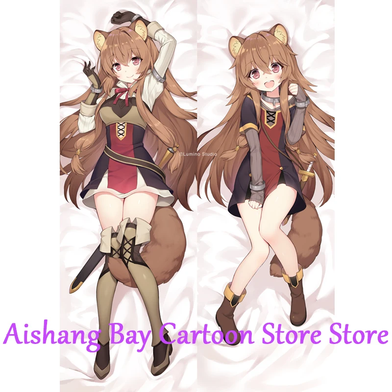 

Подушка Наволочка Dakimakura Аниме Raphtalia The Rising of the Shield Hero с двусторонним принтом, украшение для тела в натуральную величину