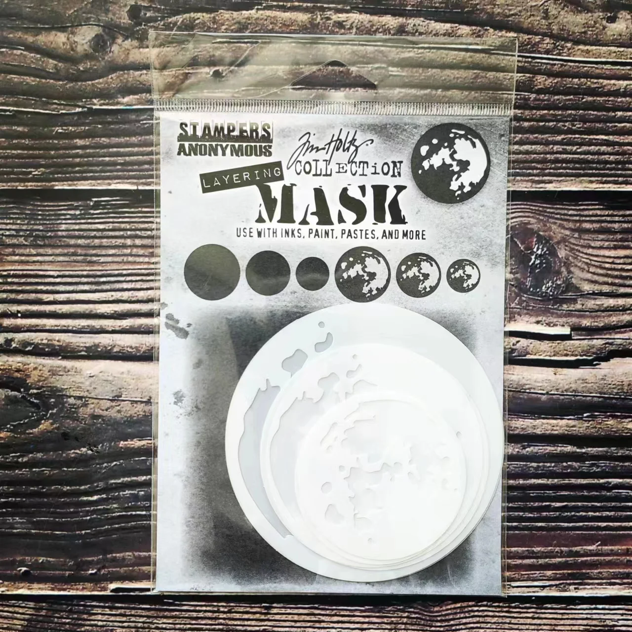 

THMSK01 Moon Mask Stencil Stampers Anonymous-for Scrapbook DIY Junk Journal