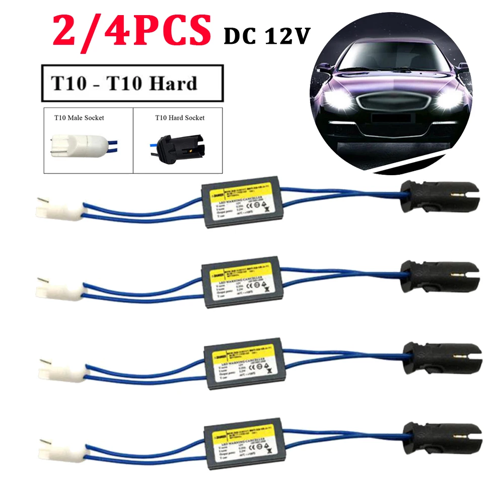 2/4 stücke T10 12V Canbus Decoder Kabel Universal Led-warnunterdrückung  Decoder 501 T 10 W5W 192 168 auto Lichter Fehler Last Widerstand -  AliExpress