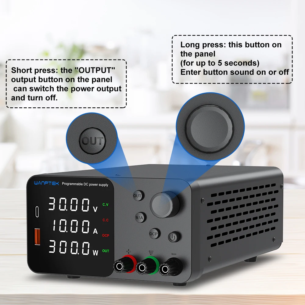 Rear AC input and connection ports