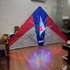 4 squareBig Triangle night LED delta kite  ever-changing 544 umbrella cloth delta kite with lights in high brightness with tails 4