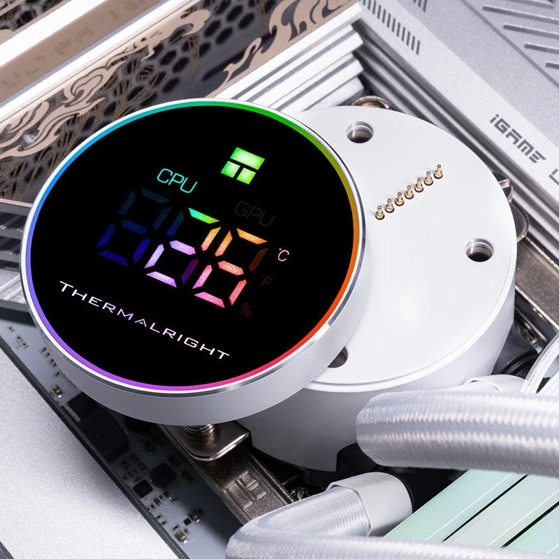 THERMALRIGHT FROZEN MAGIC DIGITAL ARGB V2 Integrated Digital Display Water Cooling Radiator, Wireless Splicing Fan LGA1851 AM5 - Image 4