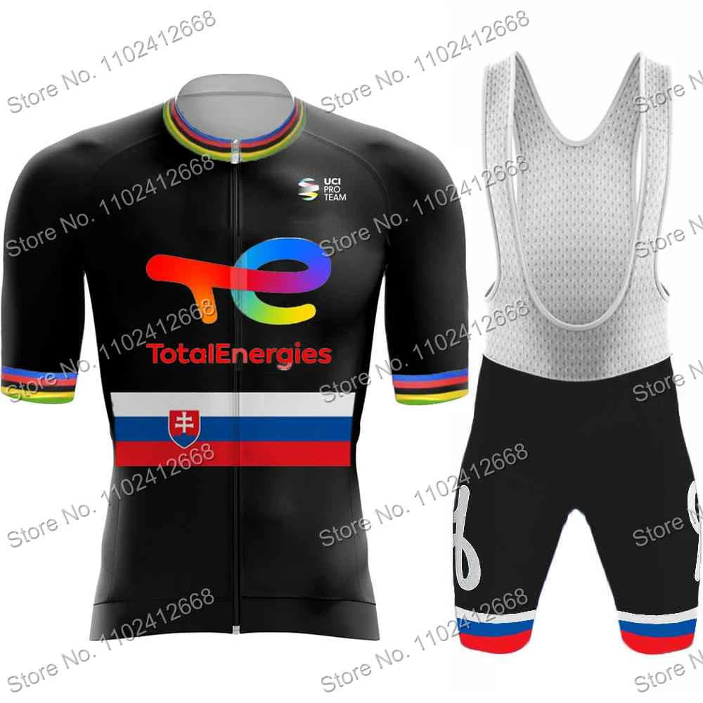 TotalEnergies Black World Champion Slovakia Cycling Jersey Bike Bib Shorts  Peter Sagan Cycling Clothing Set Cyklistický dres| | - AliExpress