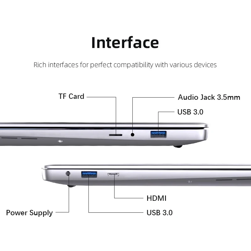 Windows 11 14.1 inch Laptop Computer intel i7 7500U Intel A3950 Laptops 1080P 12GB DDR4 1TB 2TB SSD Portable i7 Laptop Notebook 6
