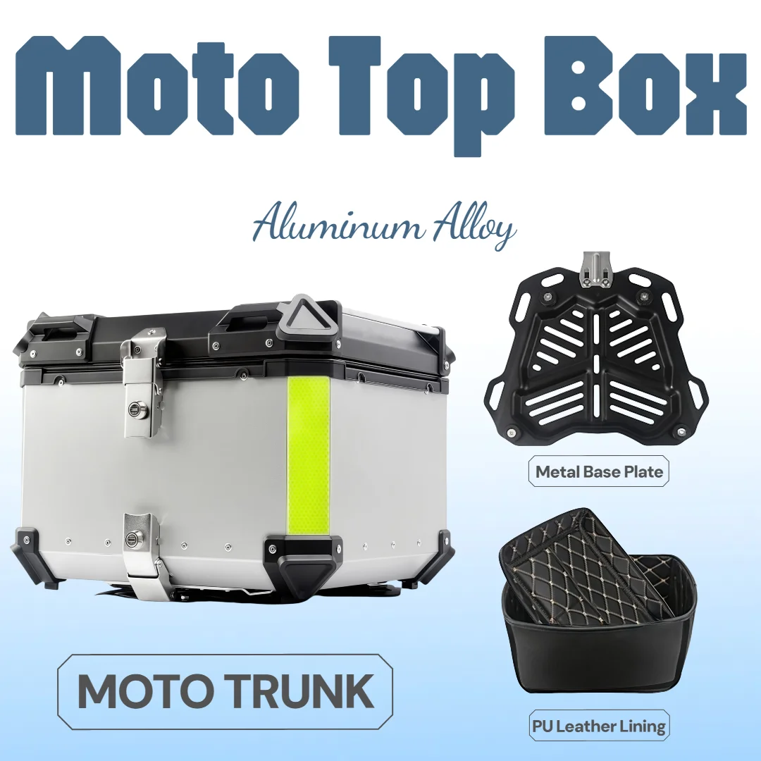 motorcycle top case mounted on bike