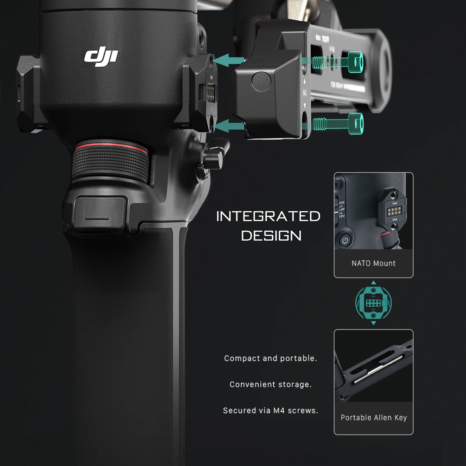 TILTA TGA-LRH Lightweight Rear Operating Control Handle for DJI