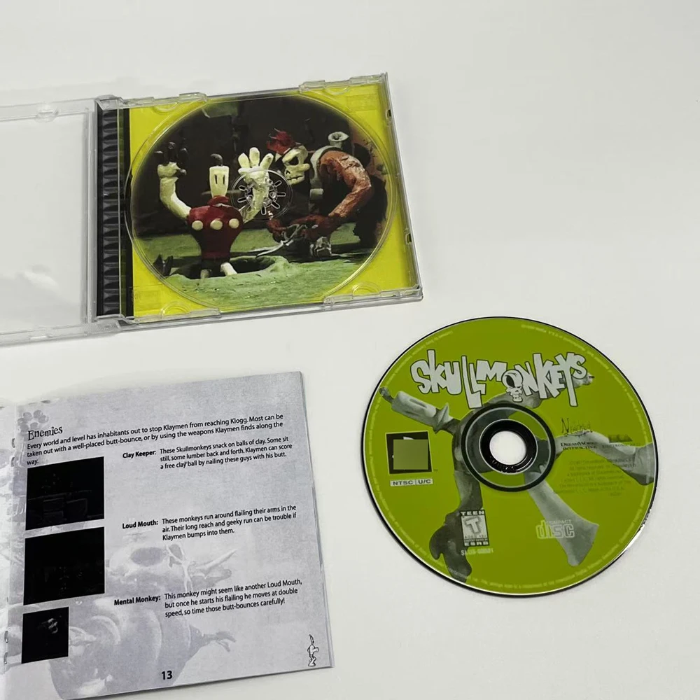 Skullmonkeys For PS1 Copy CD Game With Manual NTSC U/C