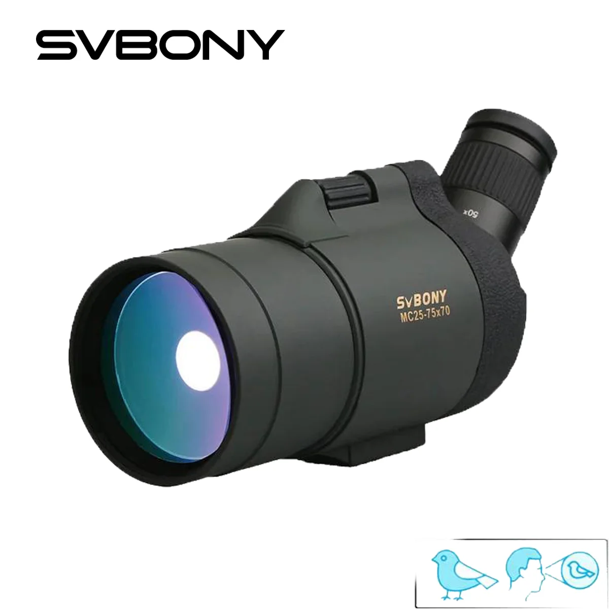 Telescope Binoculars SVBONY Astronomical Telescope SV41 Spotting Scope 25-75x70 for Birdwatching