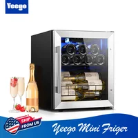 Yeego 12 Bottle Wine Refrigerator - Freestanding Mini Cooler with UV-Resistant Glass and Temperature Control for Home Storage 1