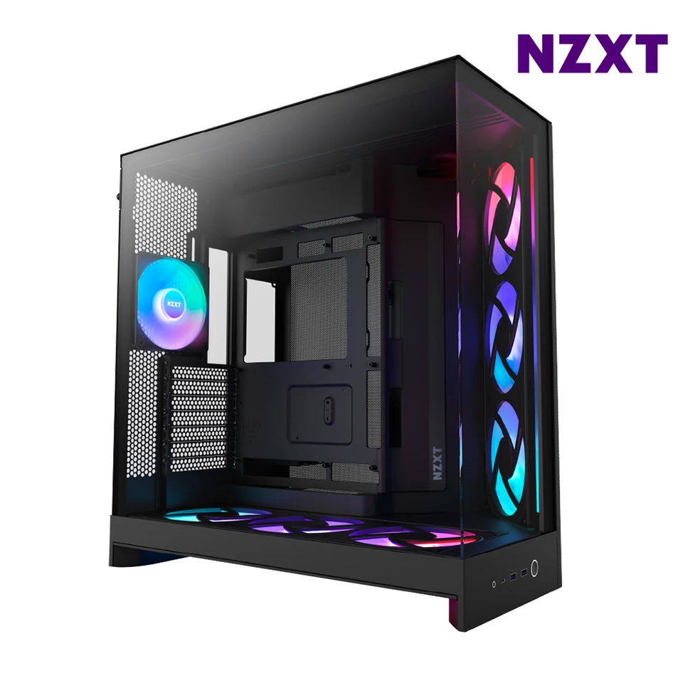 Nzxt H9 Flow Rgb Plus V2 Black Pc Case Middle Tower Case