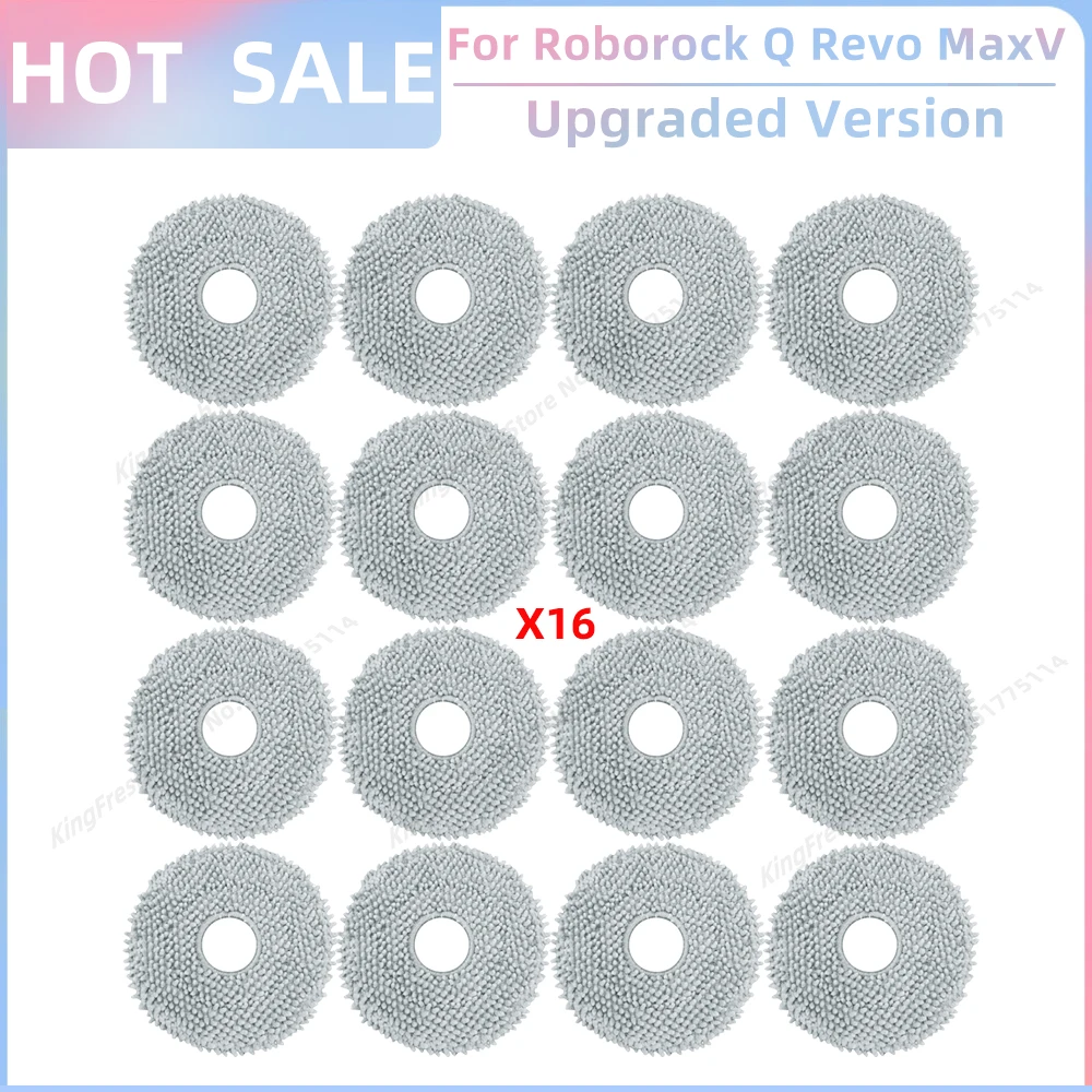 Robotic Vacuum Essential Replacement Kit - Main Roller, Side Brush, HEPA Filter, Mop Cloth, and Dust Bag