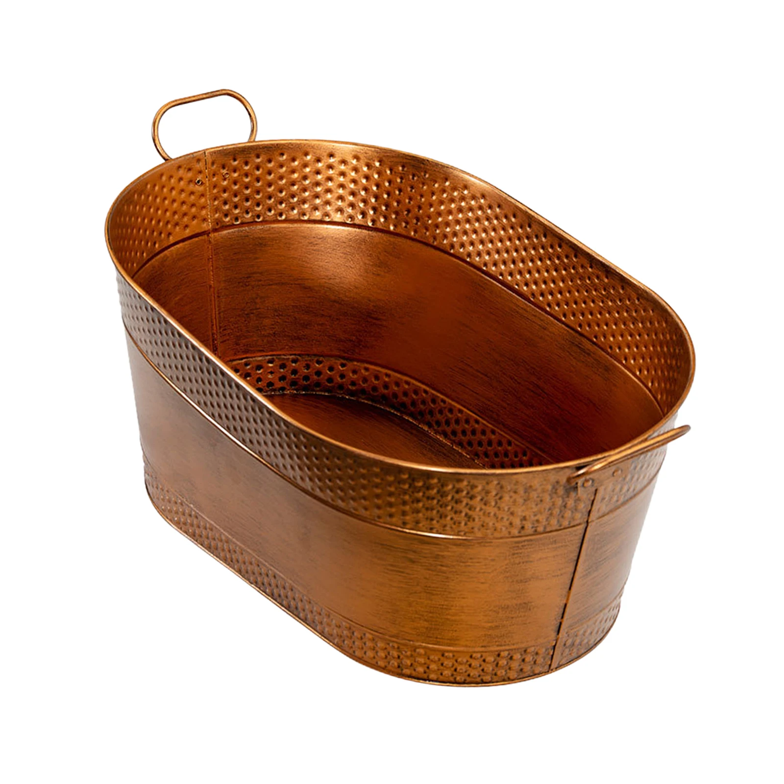 Drink Bucket Metal Ice Bucket Practical for Parties Beer Tub Galvanized Oval Beverage Tub for Party BBQ Hotel Night Supplies