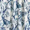 52" W x 84" L Light Filtering Window Panels, Pair, Blue Toile Curtains with Floral Bird Print, Ideal for Grandmillennial, French 1