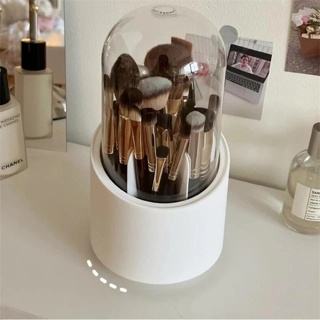 Desktop Makeup Brush Storage Bucket Cup Holder Lid - Desktop Makeup Brush  Storage - Aliexpress