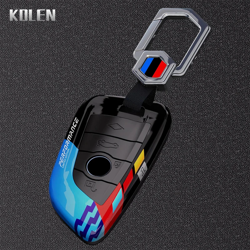 Sleek Carbon Fiber Style Car Key Case Cover
