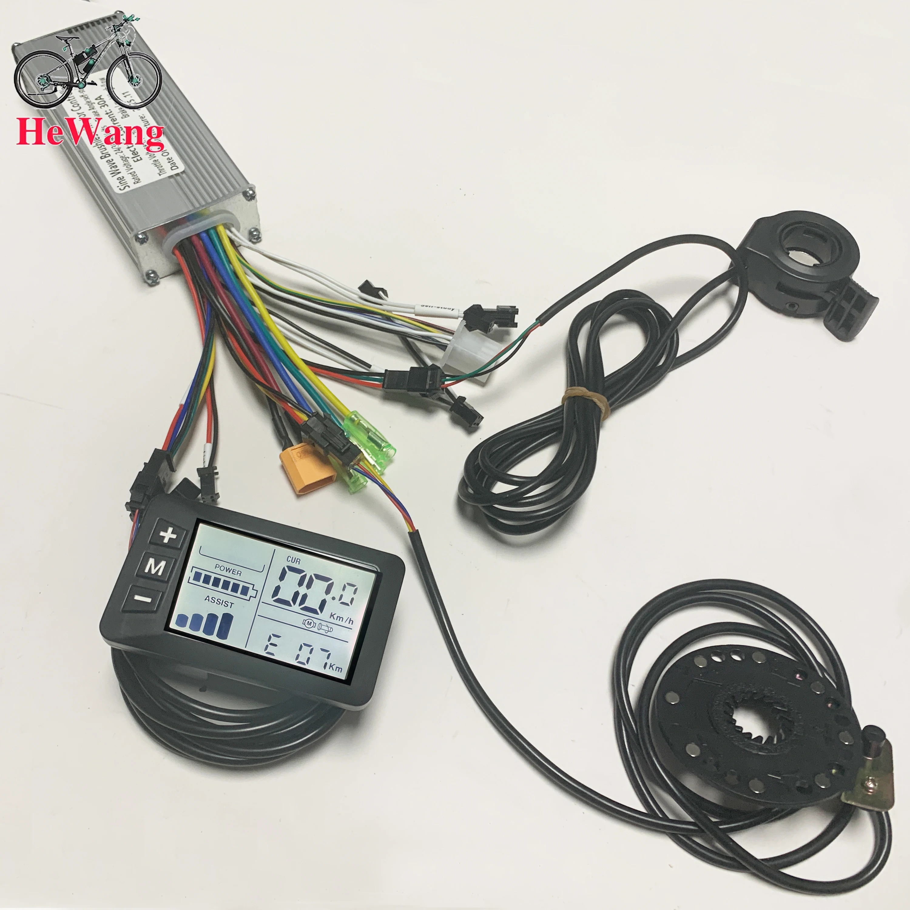 25A/30A E-bike Brushless Motor Controller 24V 36V 48V 350W 500W with GD01 LCD Di
