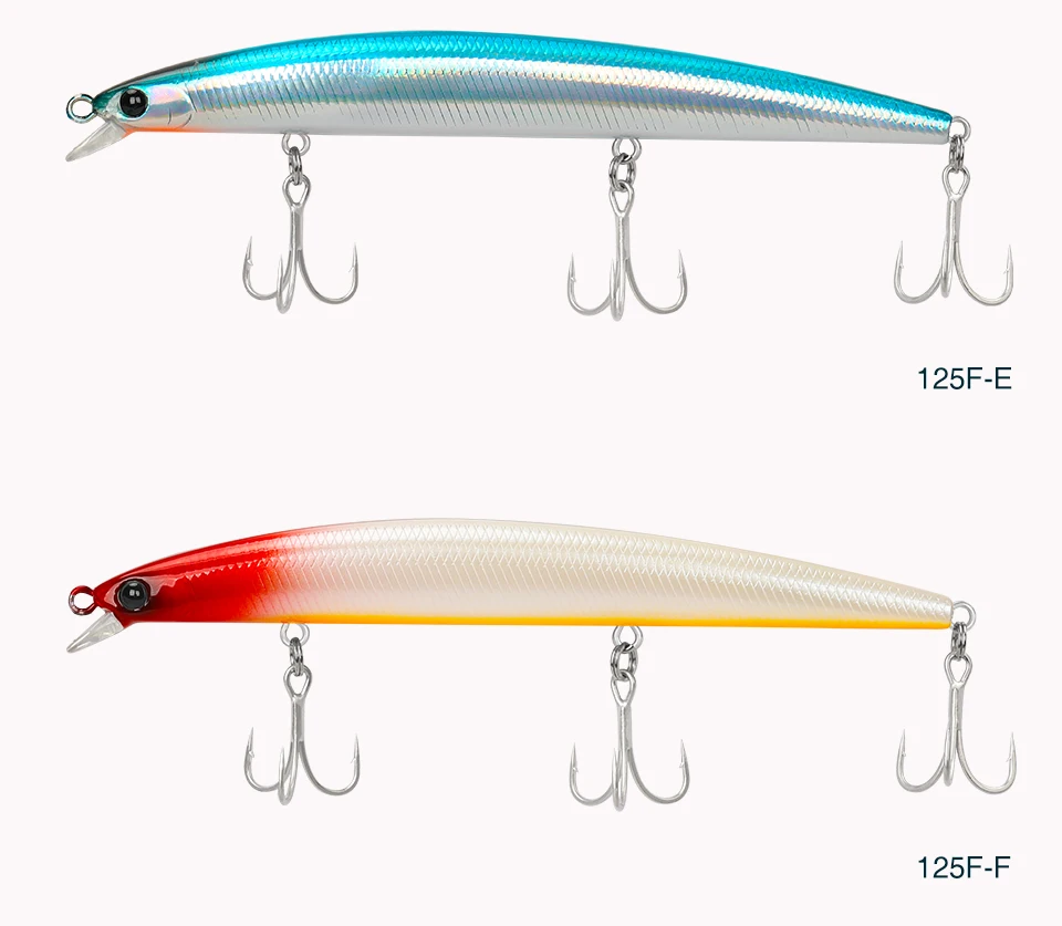 TSURINOYA Slim Minnow Meeresangelköder 125F 125 mm 14,3 g SW-Spiel schwimmende harte Köder für Seebarsch-Fake-Fischköder mit flachem Bereich – Detail 16