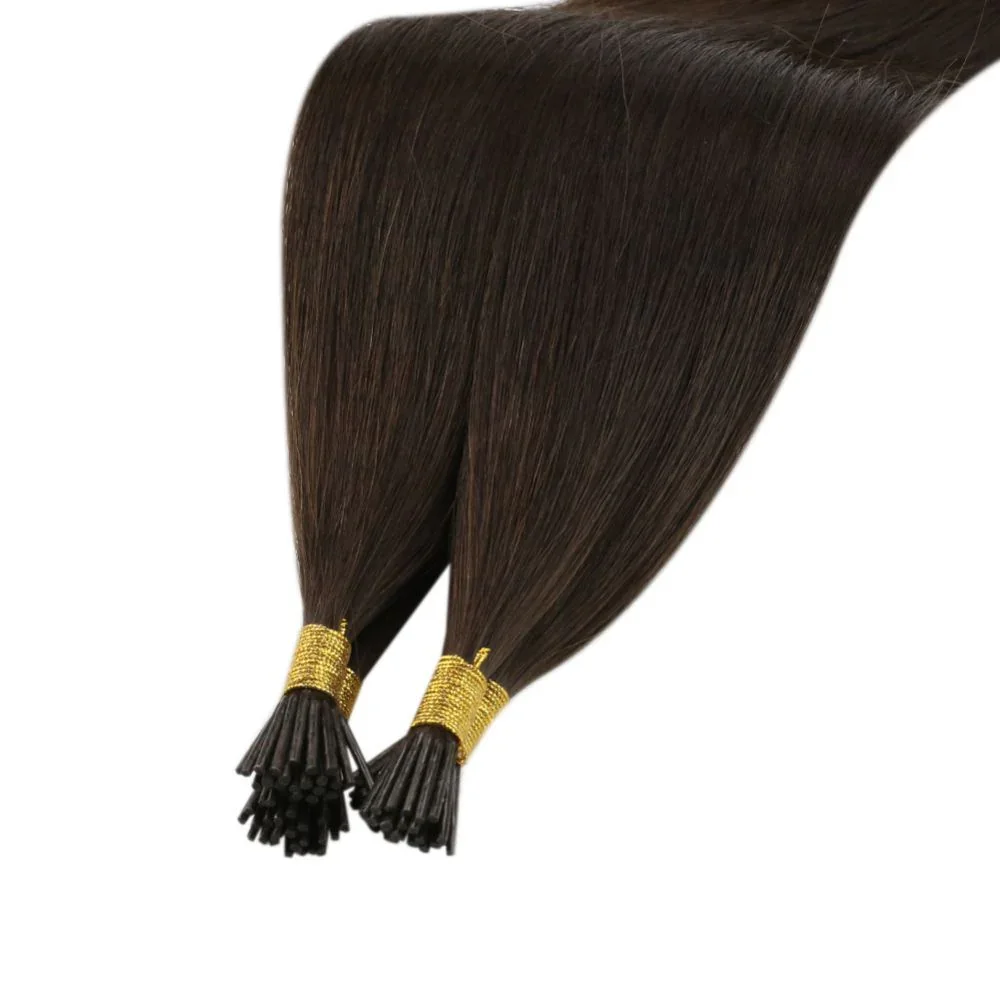 [40g 0.8g/s]LaaVoo Invisible Itip Human Hair Extensions Straight Natural 16-24inch 100% Real Brazilian Human Hair High Quality