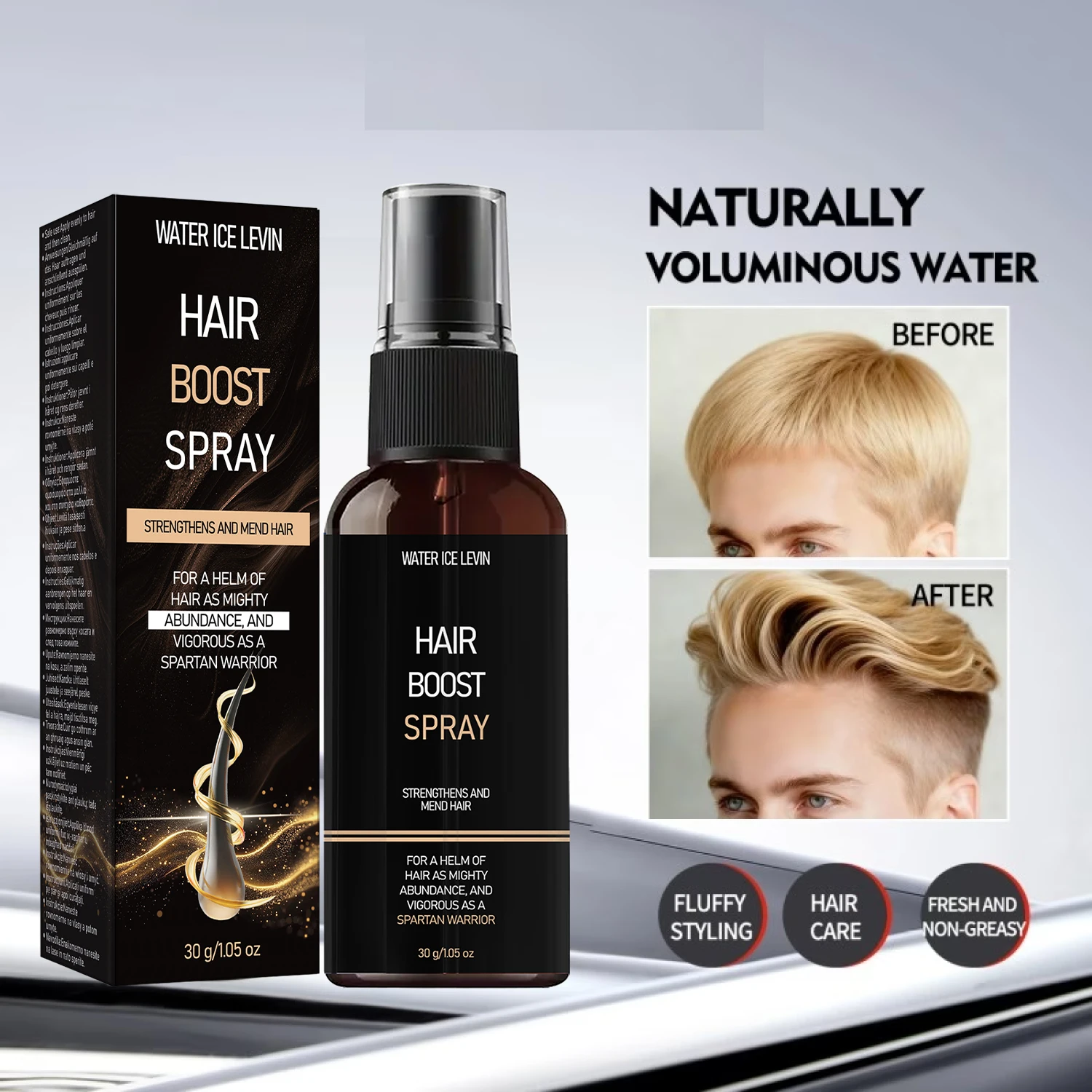 Hair Boost Spray, Strengthens & Repairs Biotin, Keratin Hyaluronic Acid Healthy