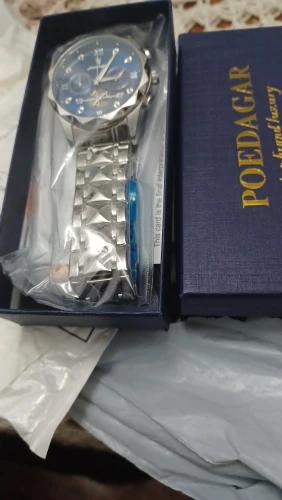 POEDAGAR Luxury Man Wristwatch Waterproof Luminous Chronograph photo review