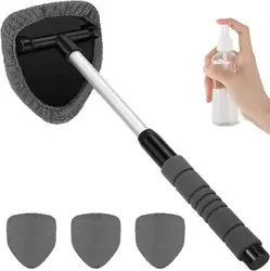 Premium Car Window Cleaning Tool - Ultra - Soft Microfiber Duster and Glass Wipe Cleaner (C)