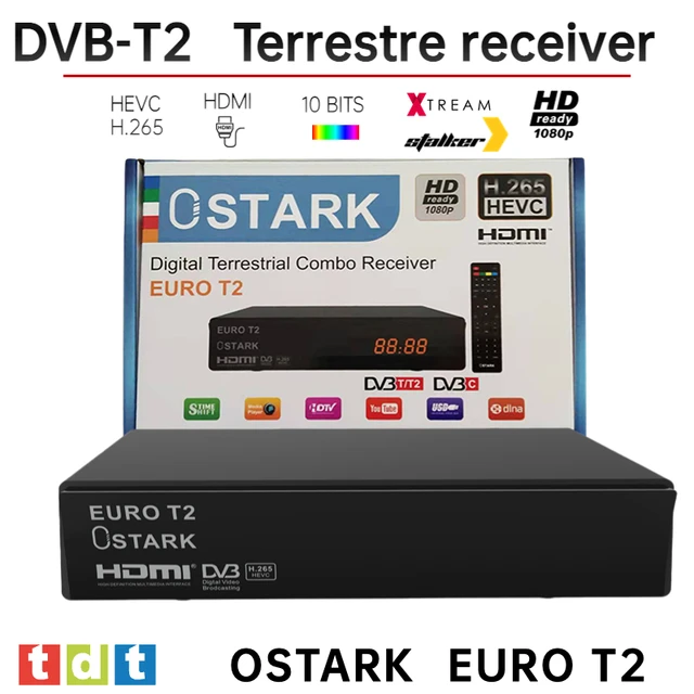 DVB T2 Ostark LCN DTT digital terrestrial receiver for two tv TDT TDT2 DVB  T2 DVB