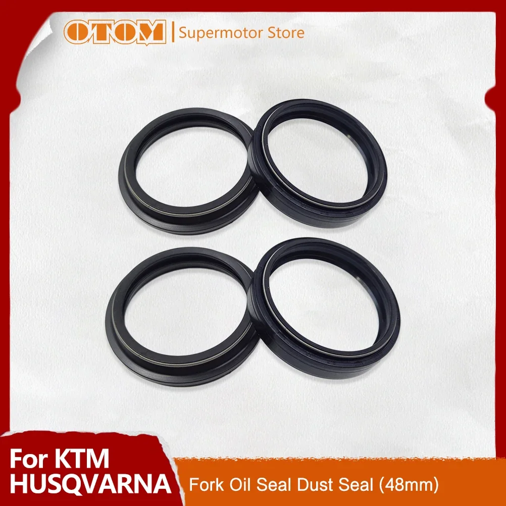 OTOM Motorcycle 48mm Front Fork Damper Oil Seal Dust Sealed Ring For KTM EXC SXF HUSQVARNA FC TE 125-990 Pit Dirt Bike Accessory