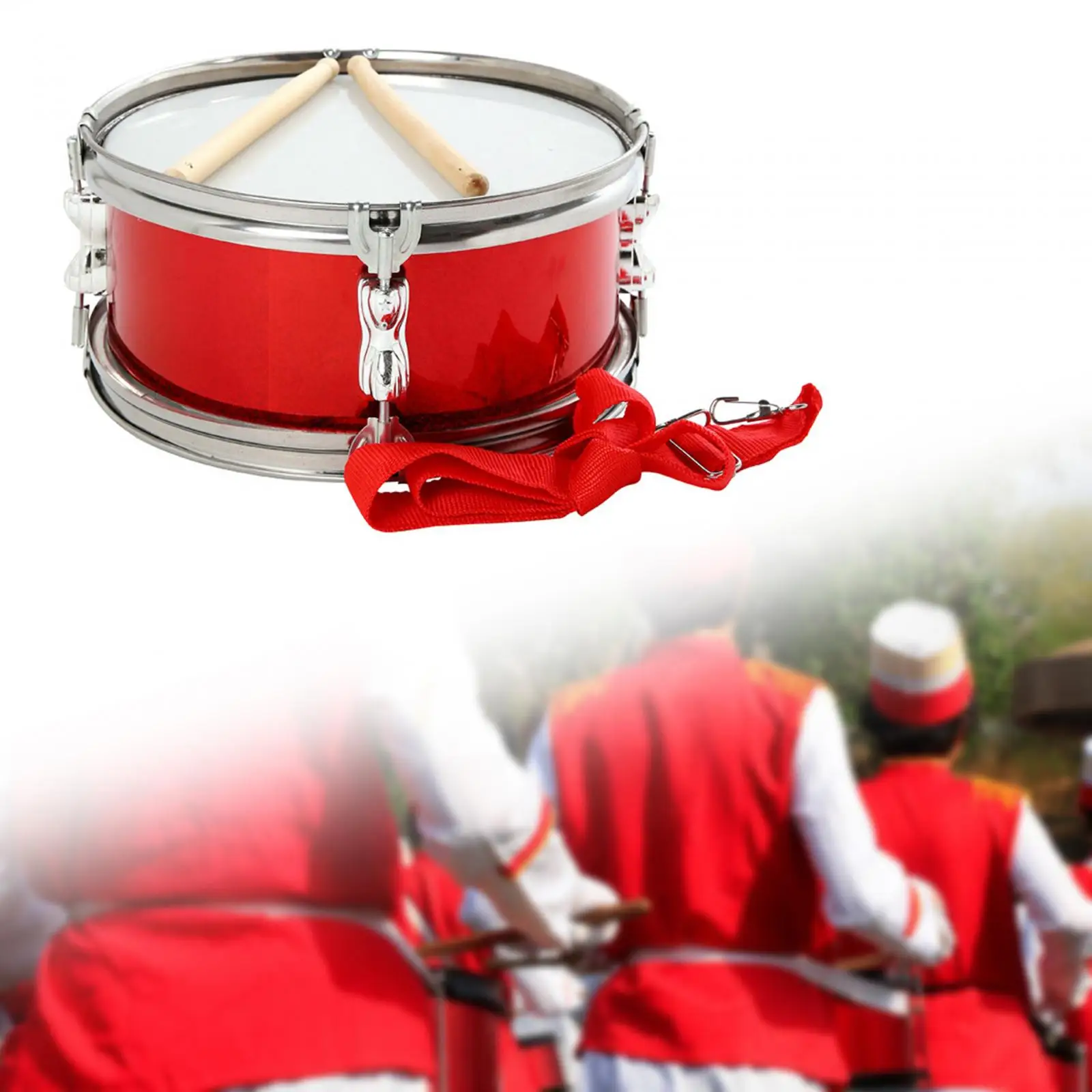 11" Snare Drum Lightweight Professional Music Learning with Shoulder Strap Percussion Instrument for Beginners Drums Party