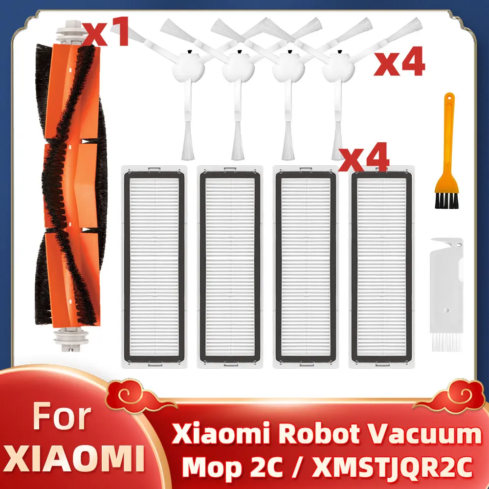 Robot Vacuum Accessories Kit - Roller, Side Brush, HEPA Filter, and Mop Rag Spares