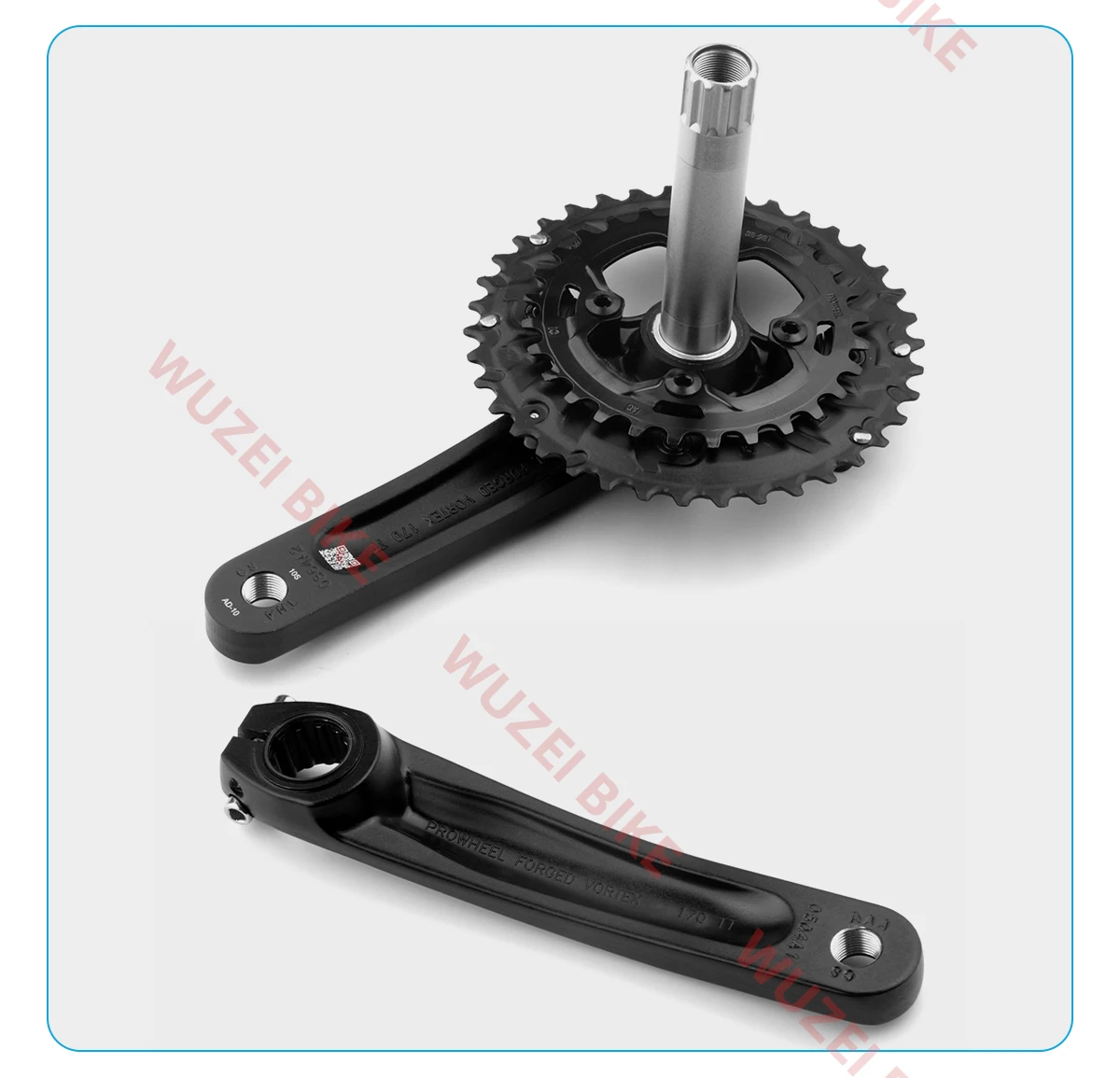 FC-08　170　52/36 PROWHEEL 170MM MTB Bicycle Crankset 26/36T 28/38T Chainring 64