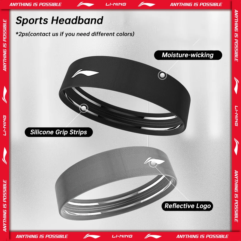 2pcs Li-Ning Sports Headband for Men and Women sports hair band cooling sweatband sports headband sports sweatband