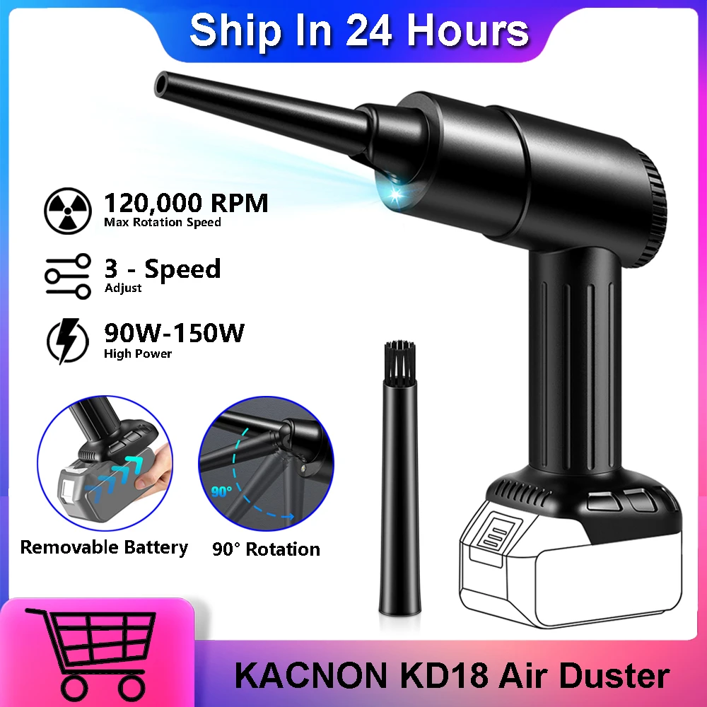 150w Kacnon Kd18 Cordless Air Duster Portable Air Blower Compatity With