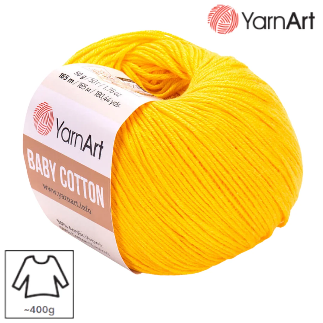 Yarnart Baby Cotton Yarn for Hand Knitting Amigurumi Craft Crochet