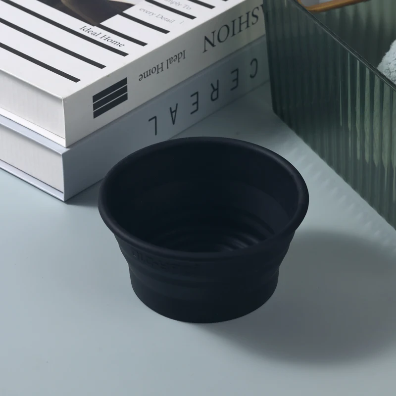 Collapsible Silicone Shaving Bowl For Travel Yaqi Black Color shaving bowl