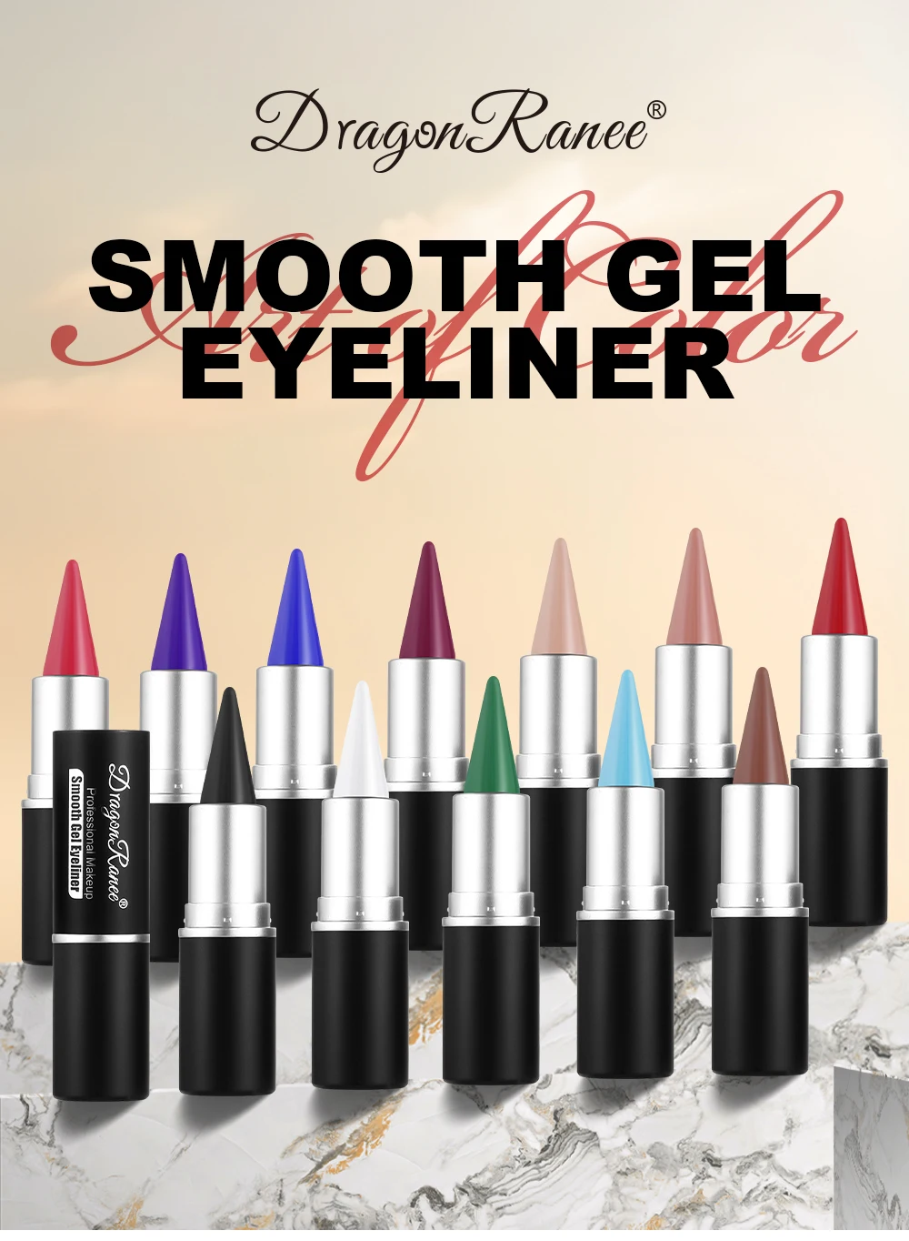 Description Picture 2 of item12color Matte Eyeliner Pencil & Solid Gel | Smudge-Proof, Long-Lasting Formula | Easy to Apply for Precise,lipstick