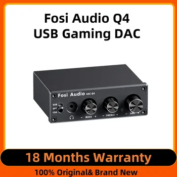 Fosi Audio Q4 Mini Stereo USB Gaming DAC & Headphone Amplifier Audio Converter Adapter for Home/Desktop Powered/Active Speakers 1