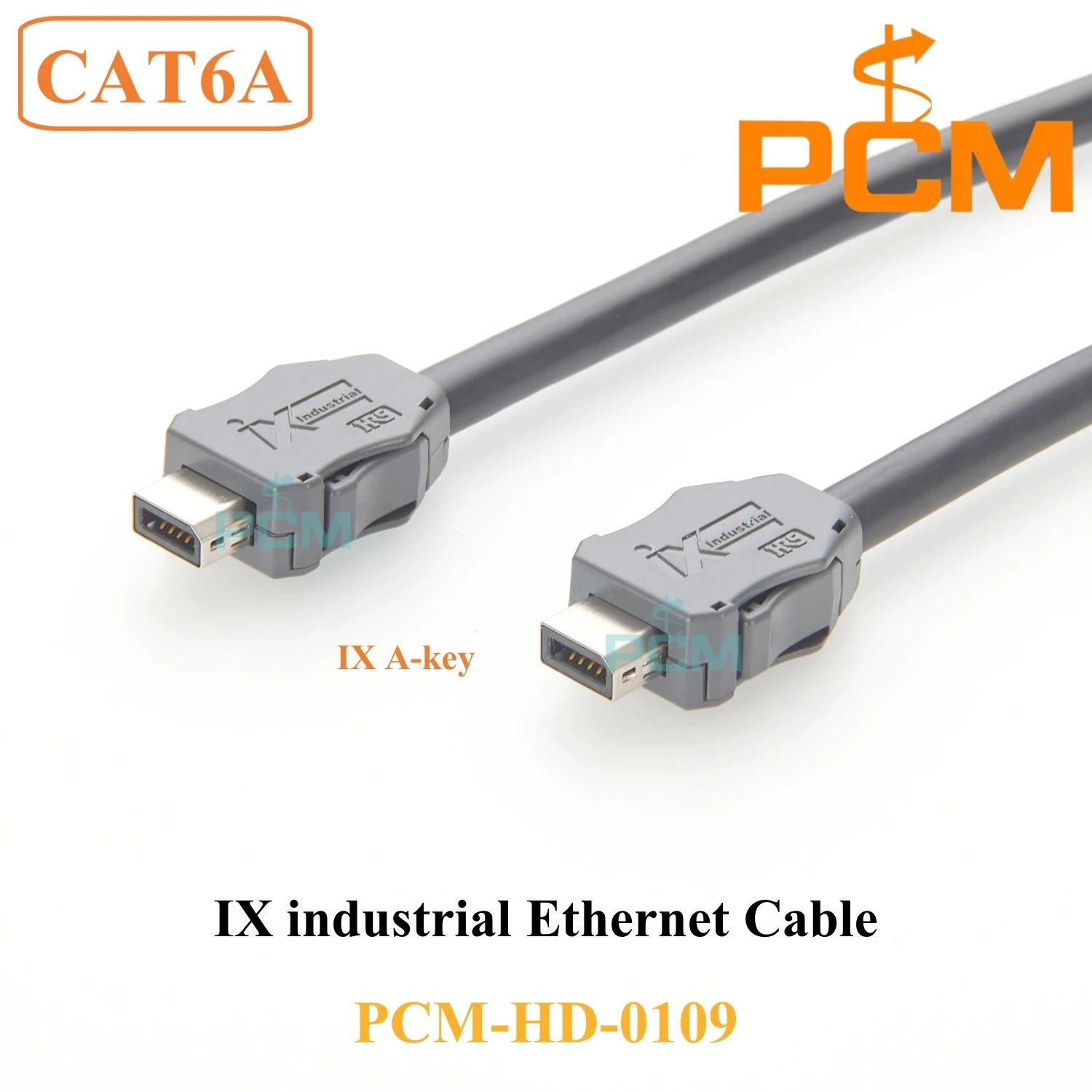 CAT6A IX A 키 산업용 이더넷 연장 케이블 IX40G-A-10S-CV Hirose IX 시리즈와 호환되는 키 SFTP 차폐 케이블