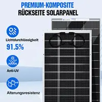 Panneau solaire bifacial ECO-WORTHY 195 W, module solaire monocristallin 18 V pour batterie 12 V, panneau solaire photovoltaïque 12 V, idéal pour camping-car, système de balcon, abris de jardin, bateaux 3
