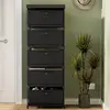 5-Drawer Fabric Dresser & TV Stand - Solid Wood & Sturdy Metal Frame - Compact Storage Cabinet for Bedroom, Dorm or Entryway 6