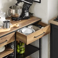 Kitchen Island Sideboard with Drawer and Shelves Dresser Kitchen wardrobe