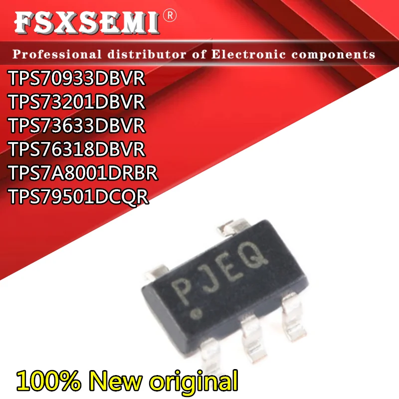 

10pcs TPS70933DBVR SDG TPS73201DBVR PJEQ TPS73633DBVR T46 TPS76318DBVR PBAI TPS7A8001DRBR OFU TPS79501DCQR PS79501