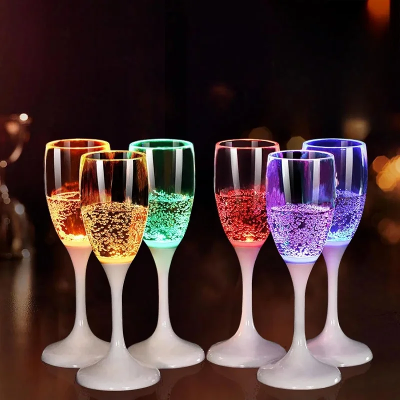 Glowing Shatterproof Champagne Flutes 1