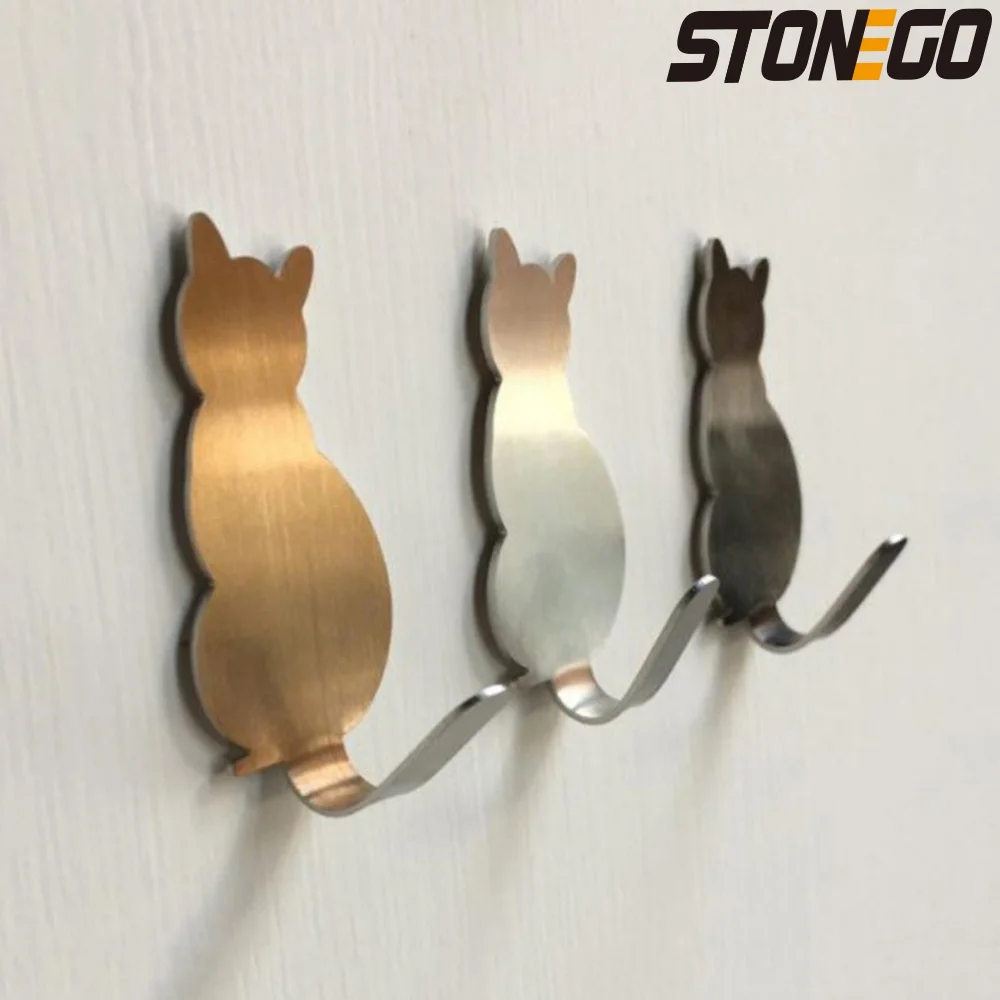 NiceLand 10 mini ganci da parete per vestiti, in metallo, colore nero, con 10 viti, per camera da letto, soggiorno e cucina