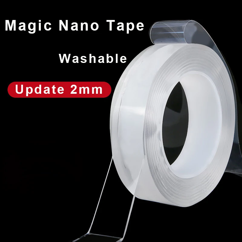 60pc Nano Double-sided Adhesive Tape Washi Tape Waterproof Wall Sticker Non-marking  and Washable Self Adhesive Double Sided Tape - AliExpress