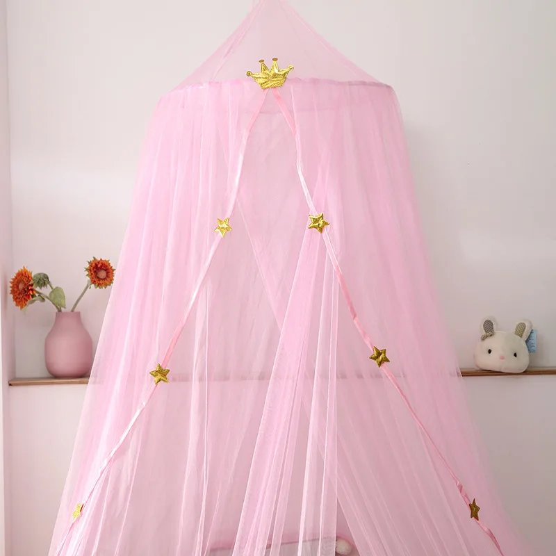 Mosquitera De Cúpula Redonda Para Niños Cama De Princesa Dosel Decoración De Protección Contra