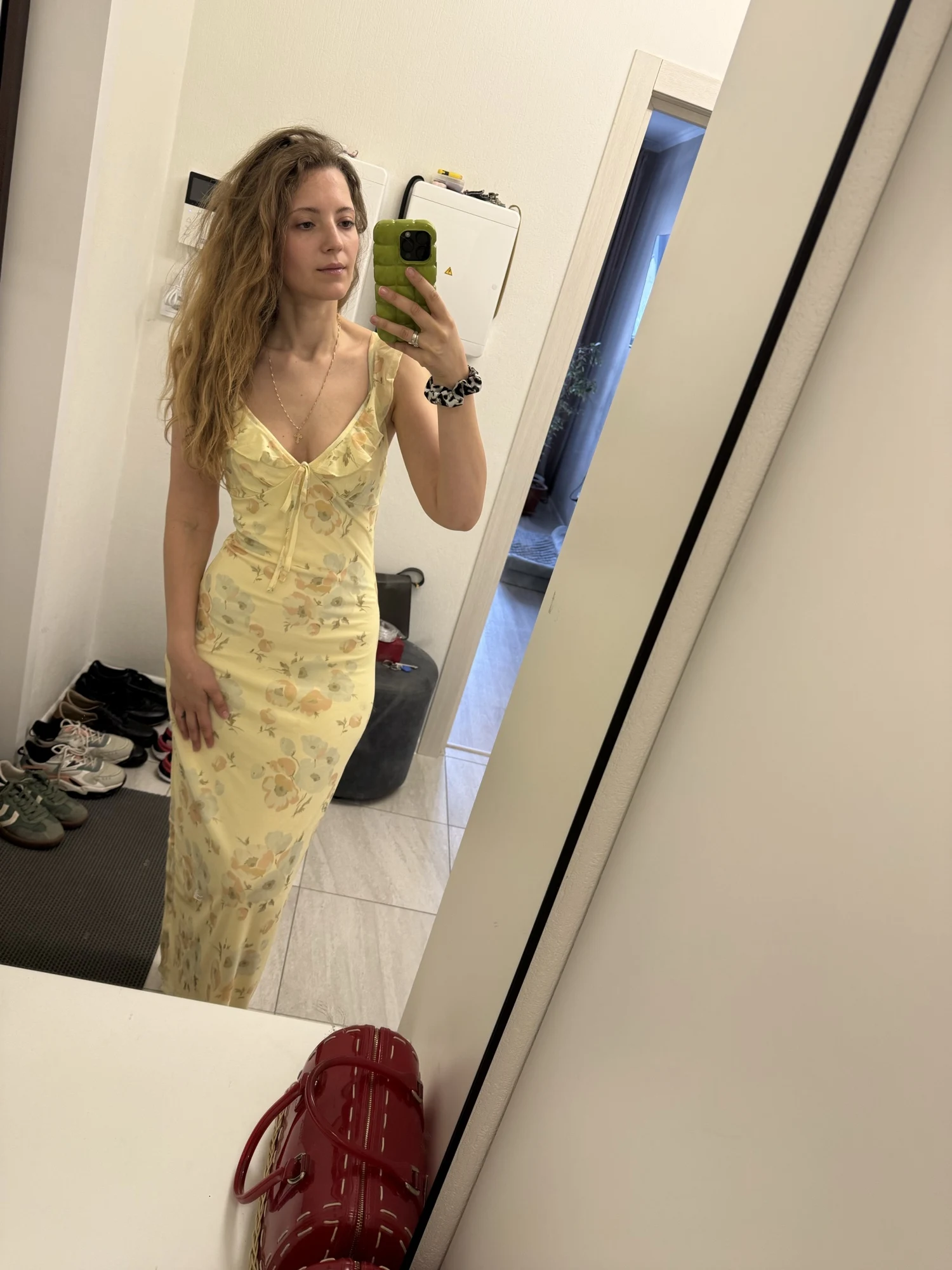 Cryptographic Summer Floral Print Plunge Maxi Dress photo review