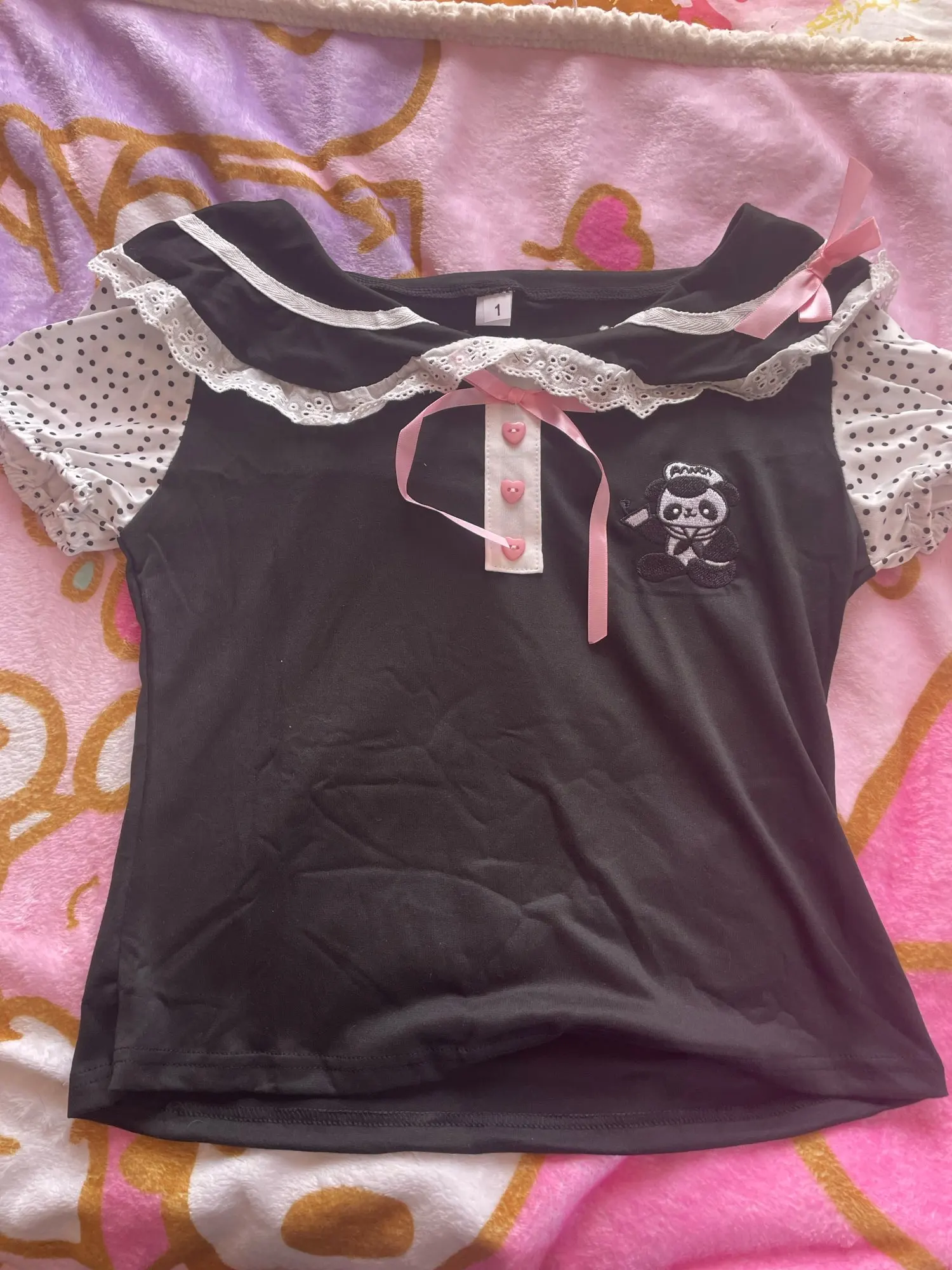 Midnight Panda Sailor Kawaii T-Shirt photo review