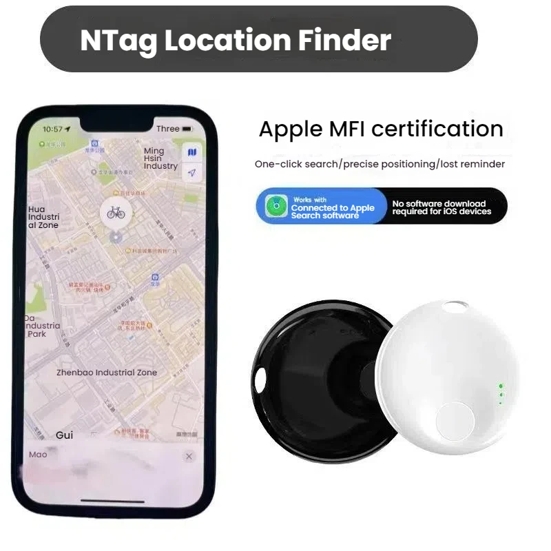 Wireless Bluetooth Smart GPS Tracker for Apple iOS Work with Find My App Key Wallet Anti Lose Reminder Elders Child Pet Locator